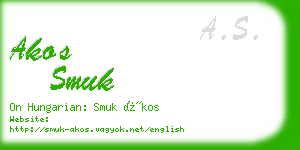 akos smuk business card